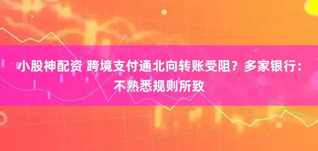 小股神配资 跨境支付通北向转账受阻？多家银行：不熟悉规则所致